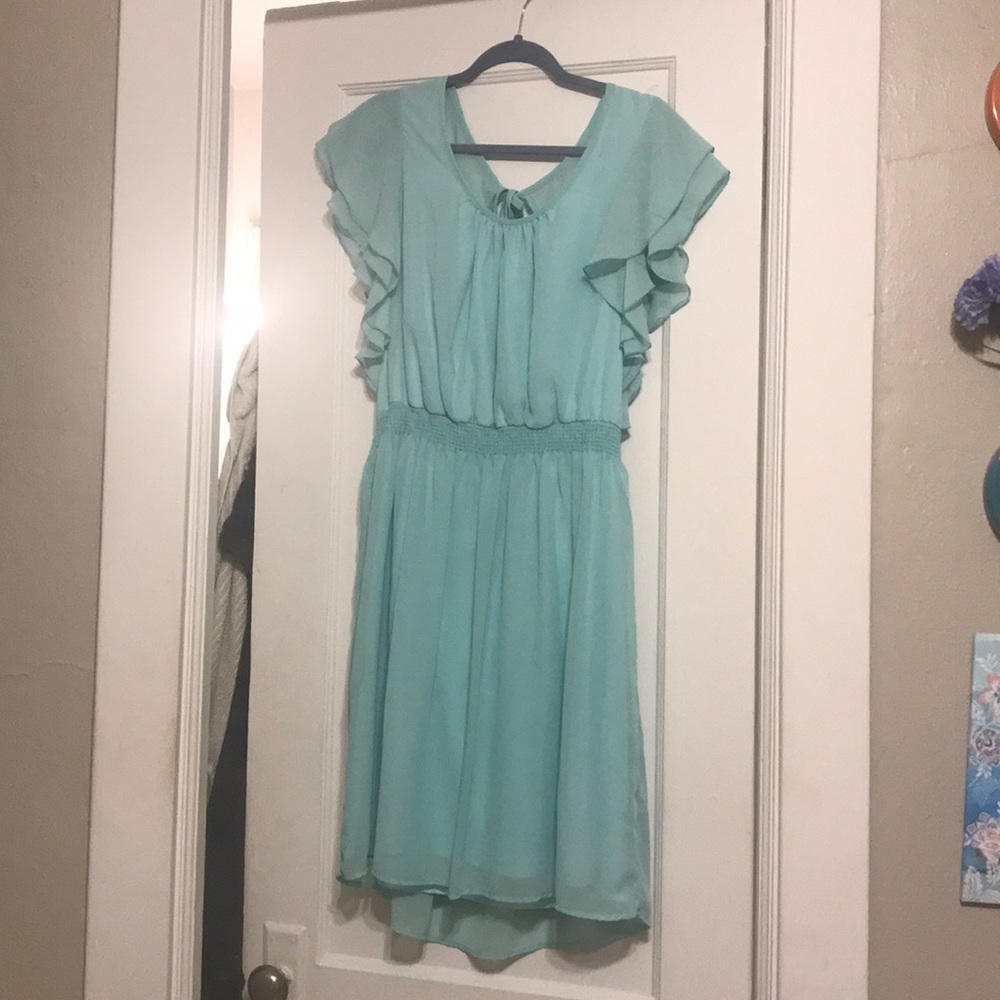 Like New Mint Ruffle Dress
